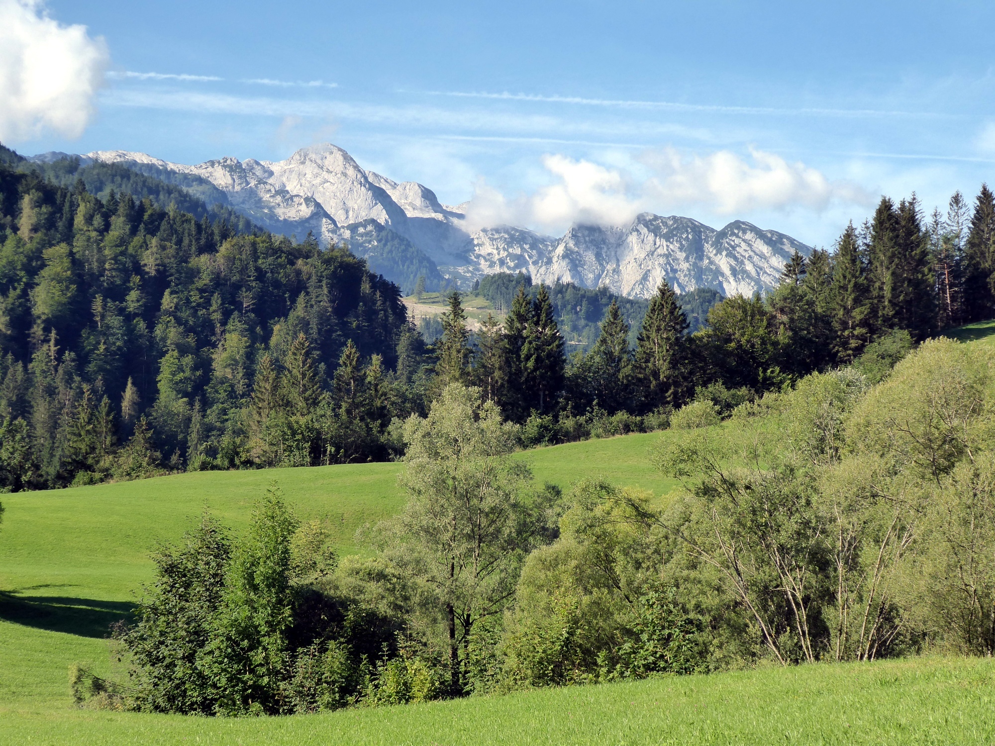 Blick auf das nördliche Tennengebirge mit den Wieselsteinen.