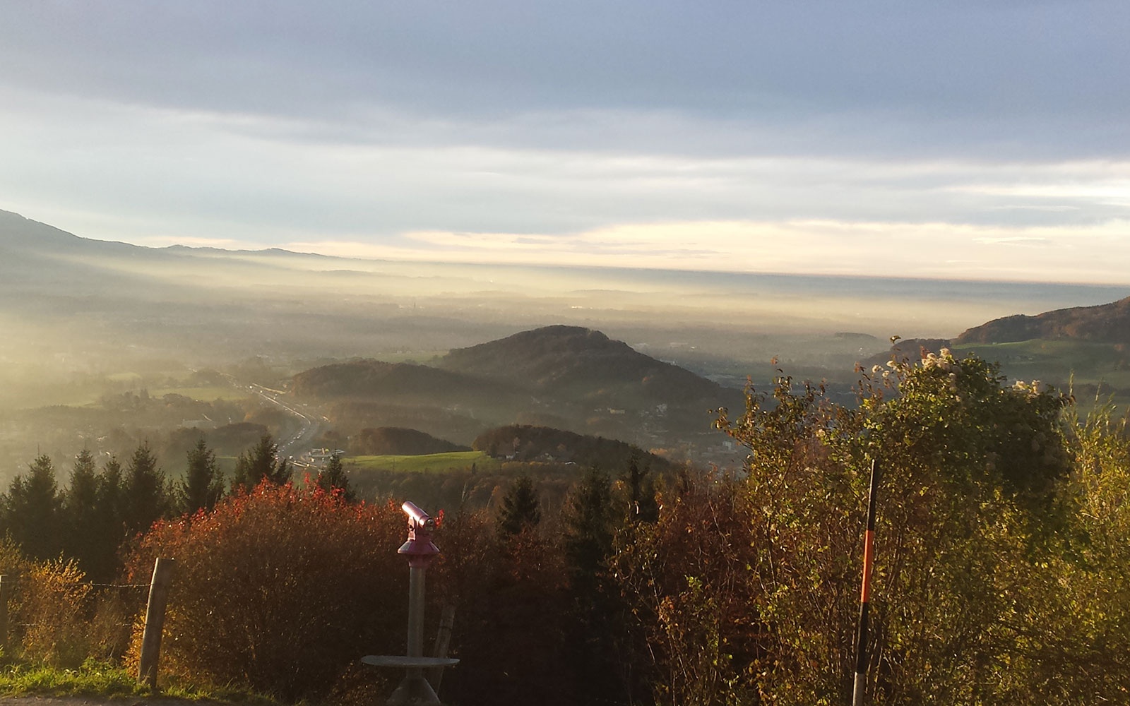 Aussicht vom Heuberg auf die Salzburger Stadtberge