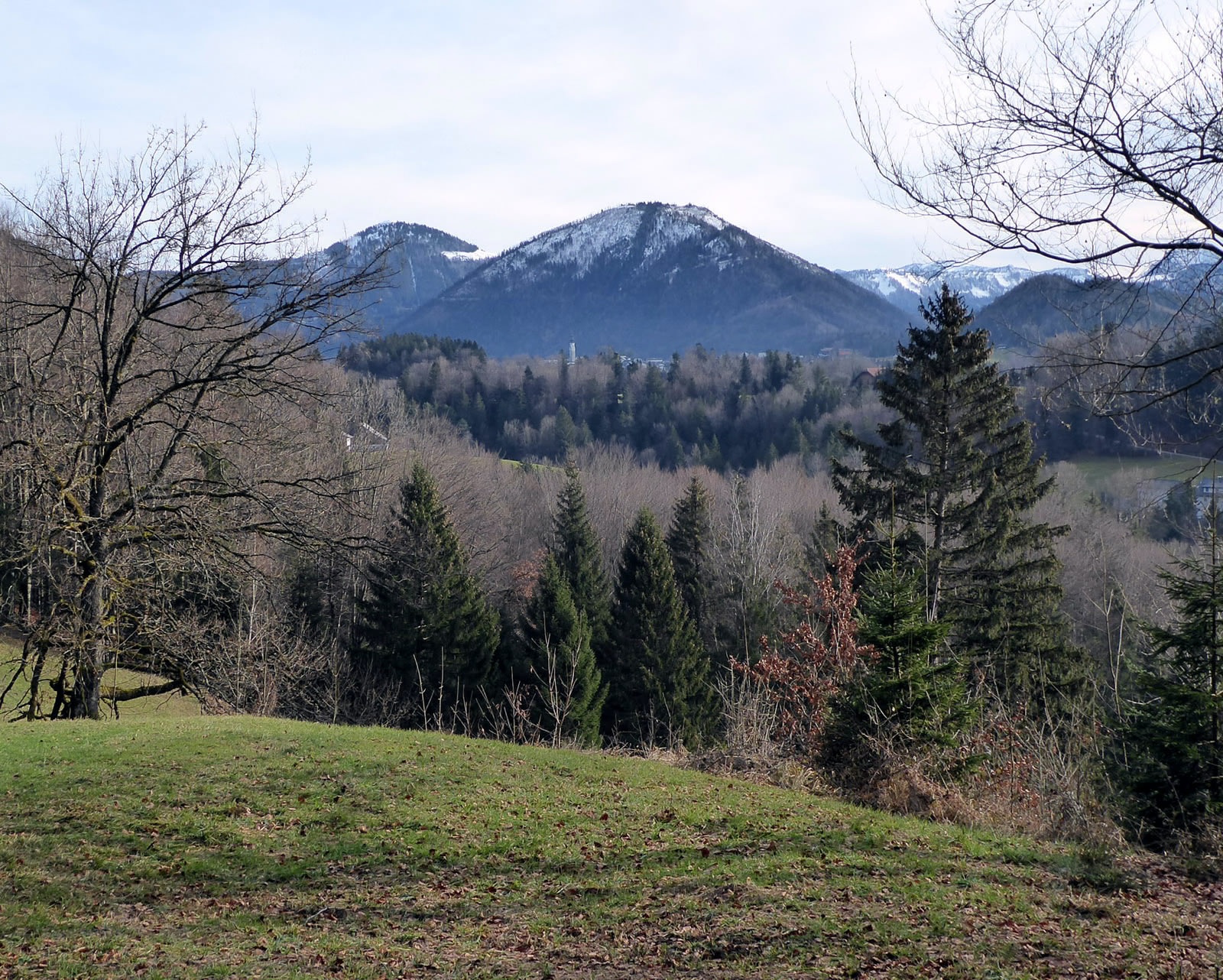 Der Rückblick von der Siederhöhe nach Faistenau.