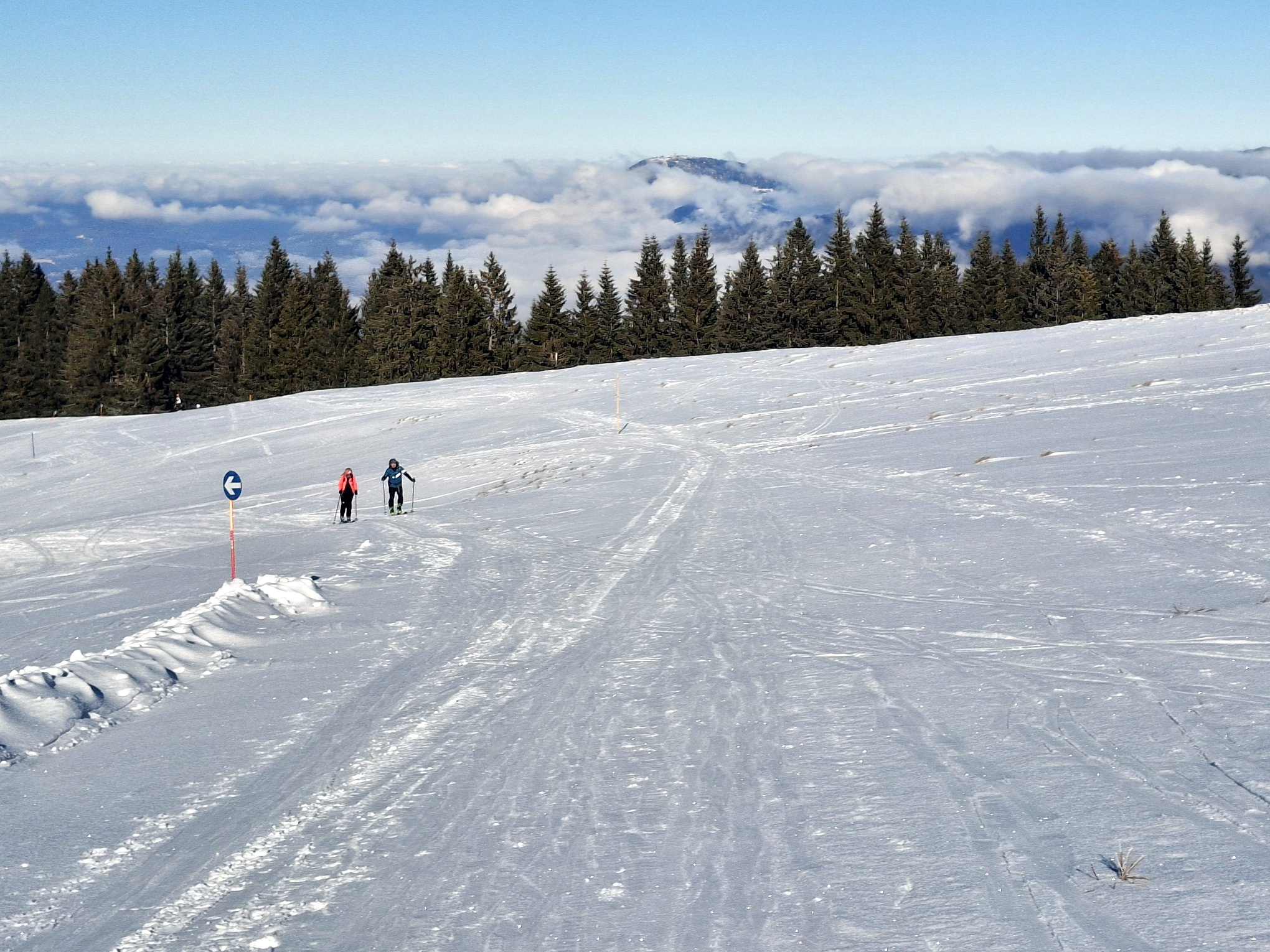 Im Salzachtal der Nebel, am Roßfeld Sonne pur.