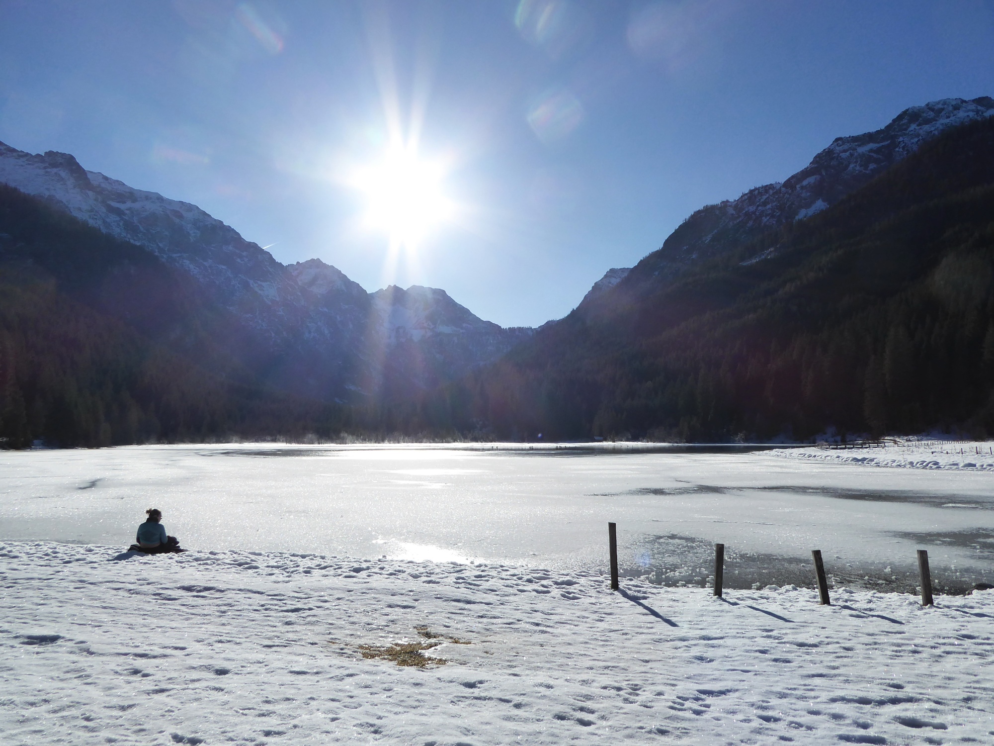 Erwärmende Sonnenstunden am Jägersee.