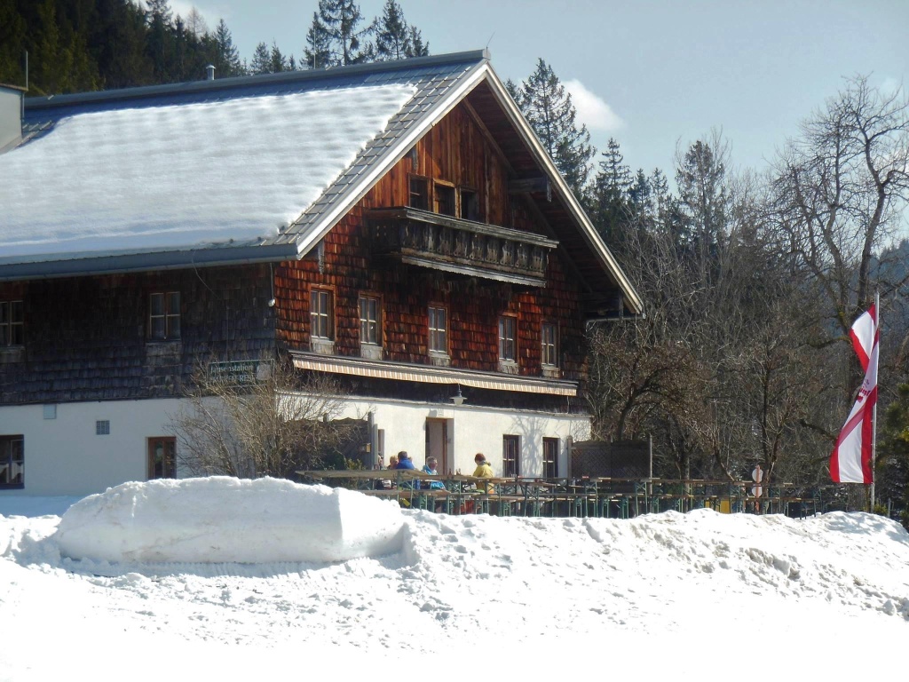 Jausenstation Harreit im Winter