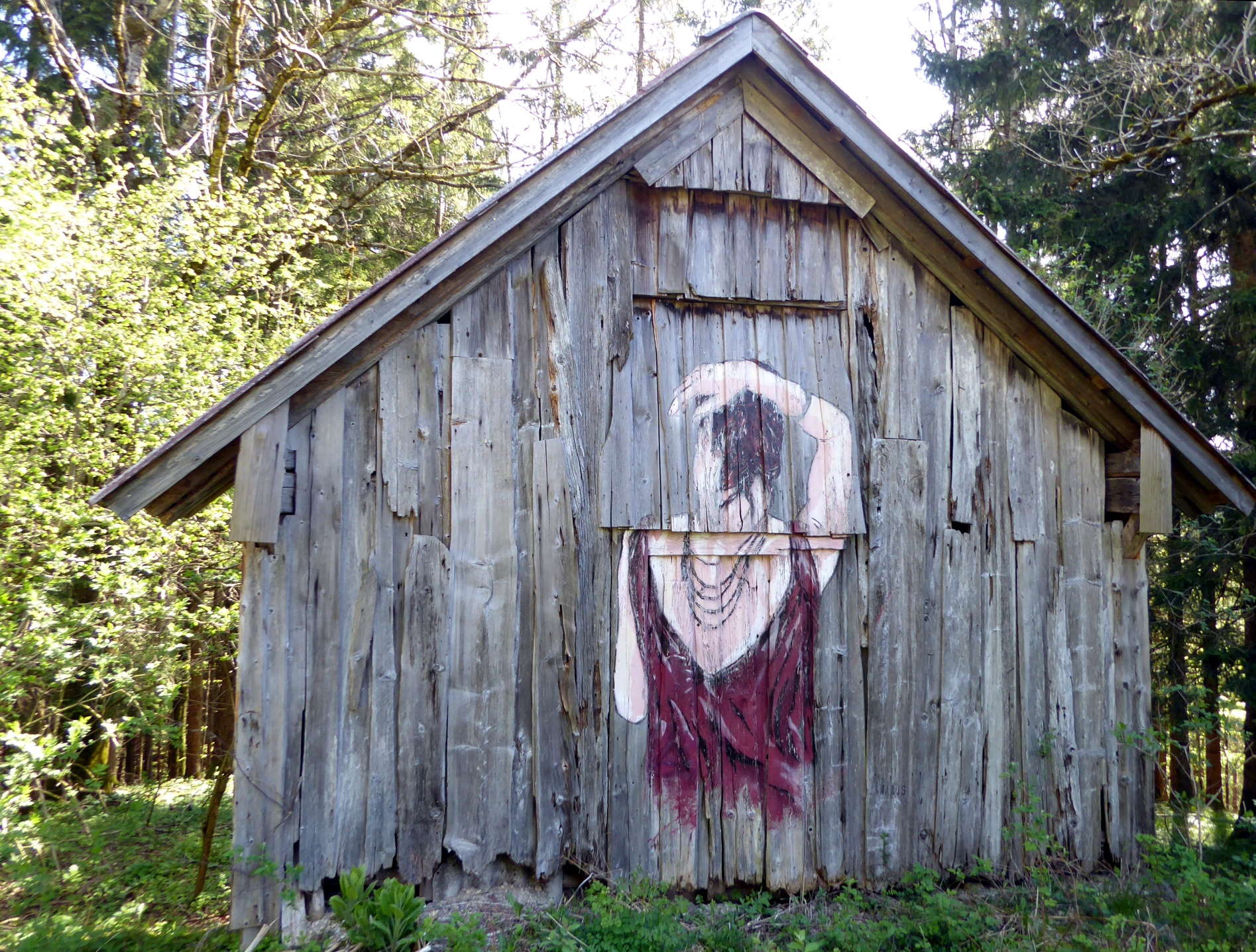 The last traces of the successful Land Art project by the artist duo Jana & JS on the route from Koppl towards Nockstein.