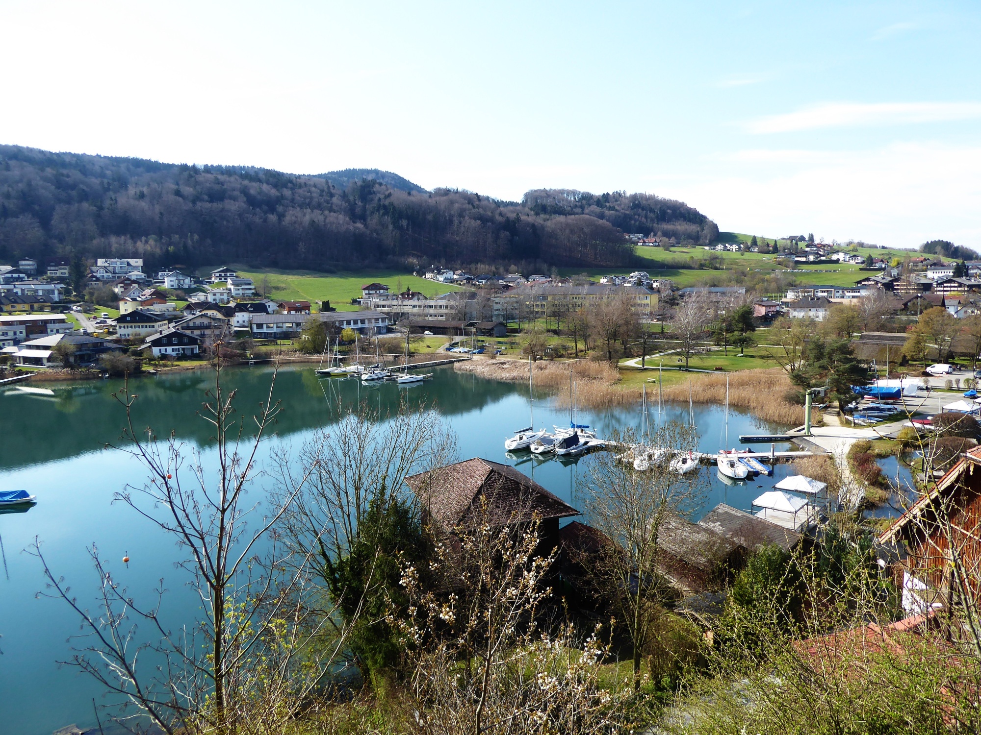 The view from Schlossberg over Weyerbucht to Buchberg.