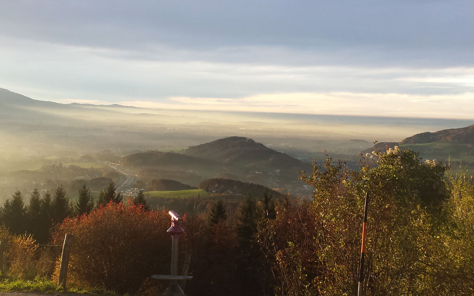 View from the Heuberg to the Salzburg city mountains