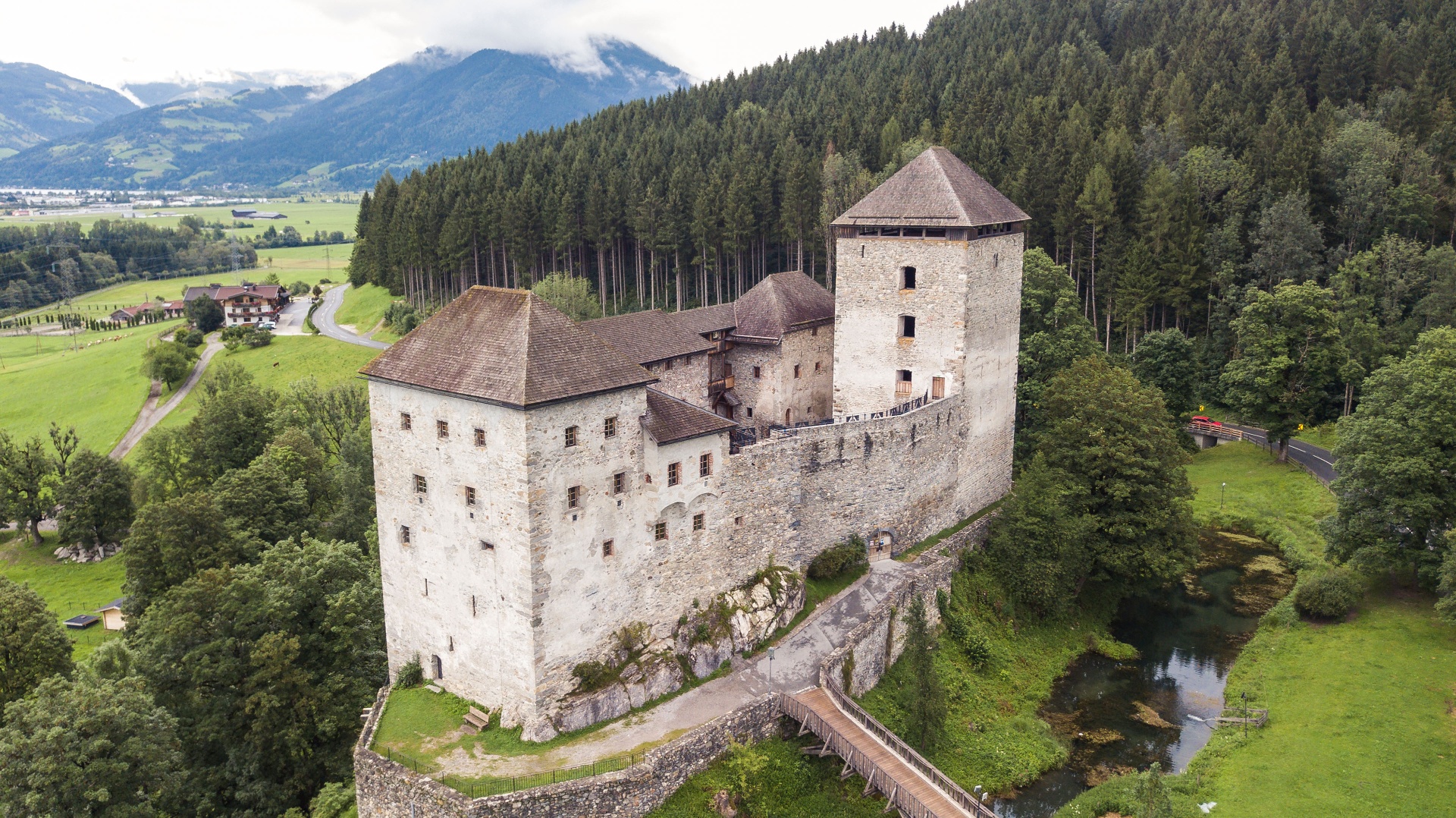 Medieval Kaprun Castle in a picturesque setting