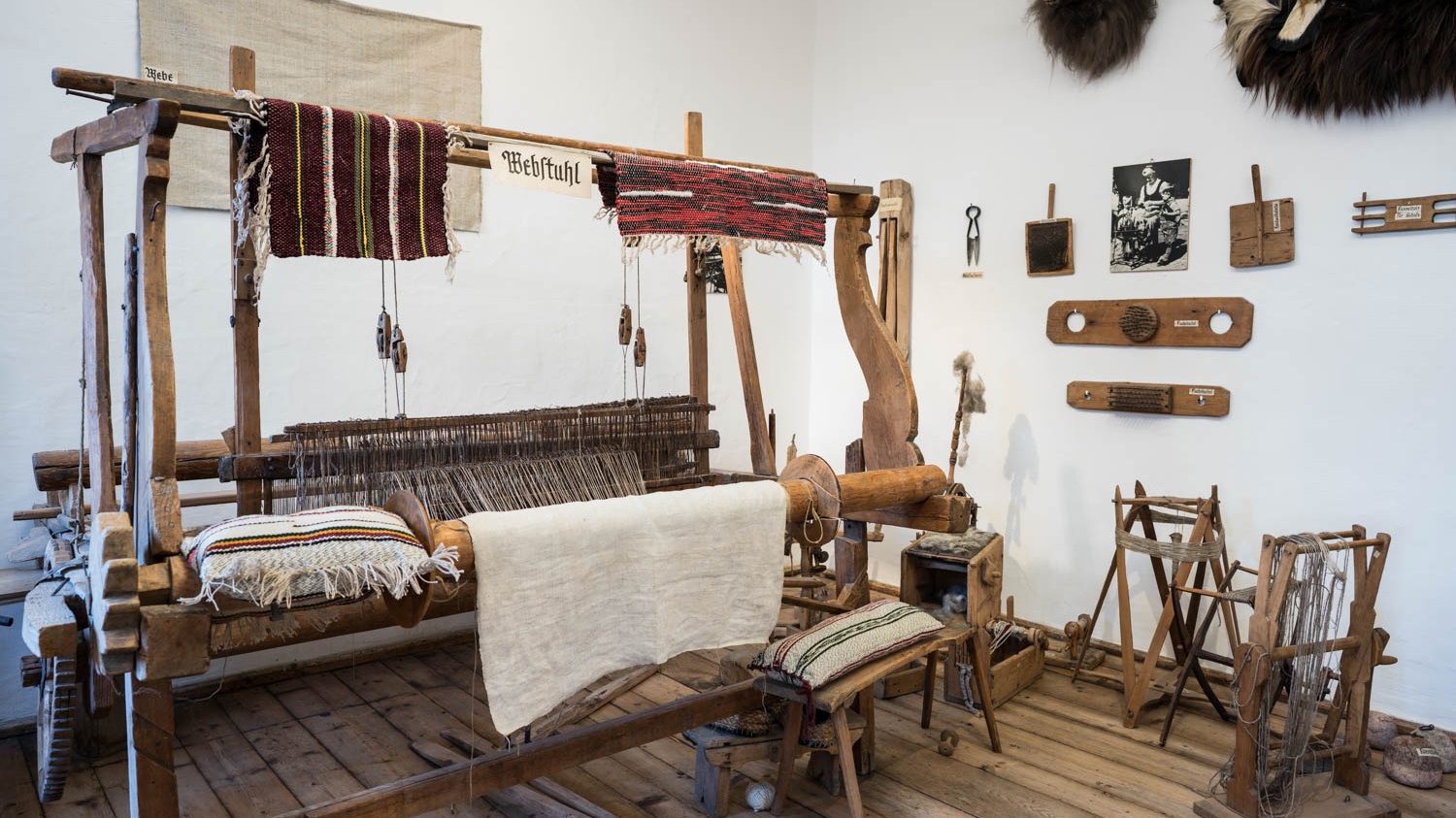 Historic loom in Rauris Valley Museum