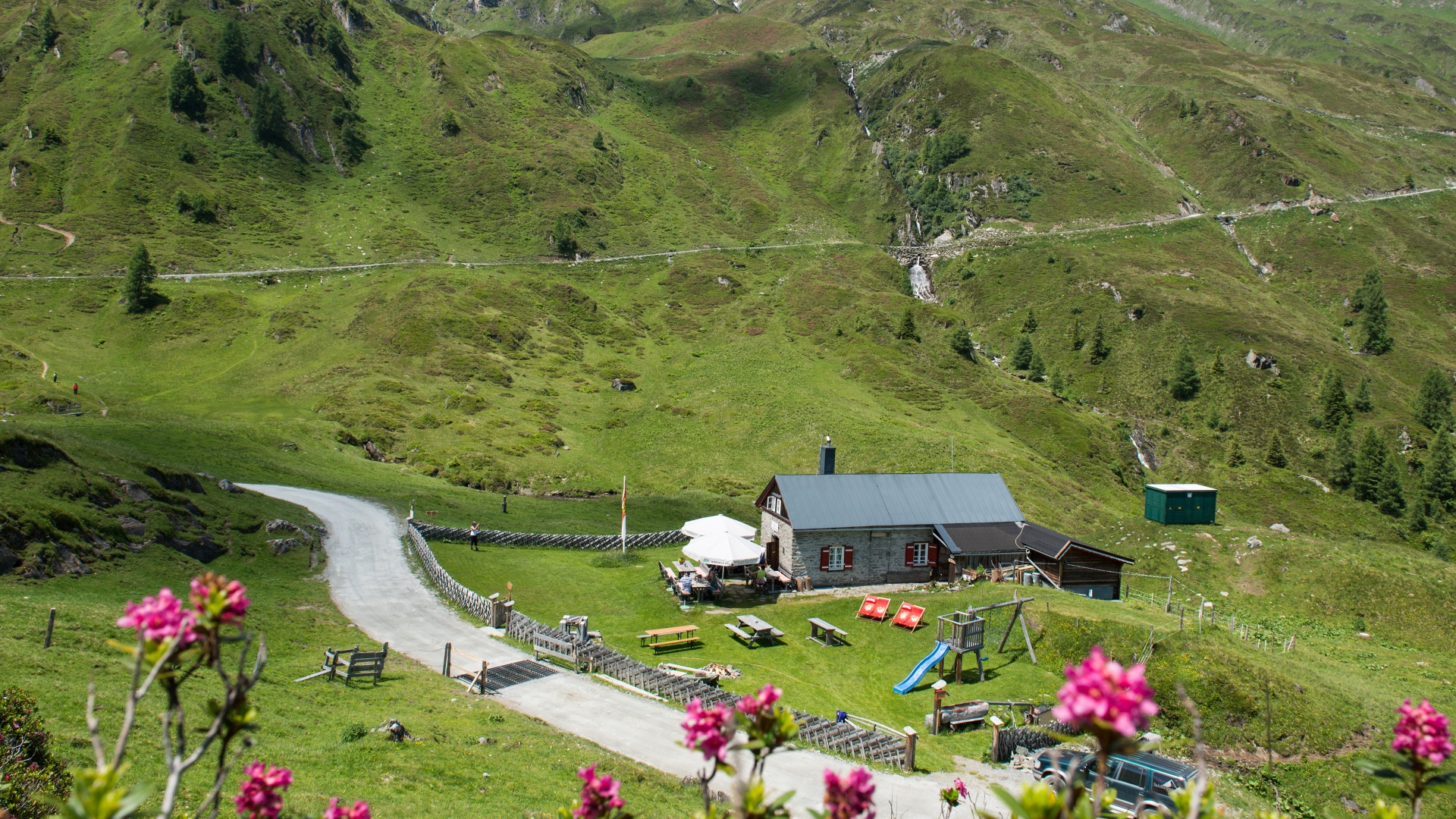 Idyllic Salzburg hut at the Kitzsteinhorn