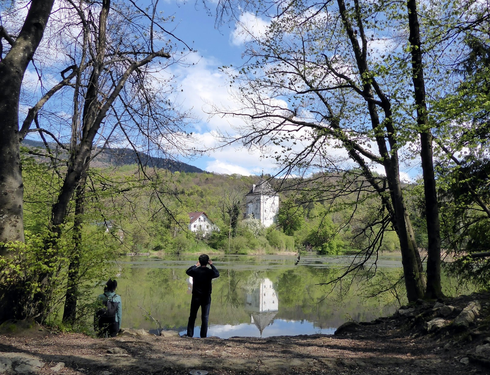 Idyll by the artificially created pond in St. Jakob.