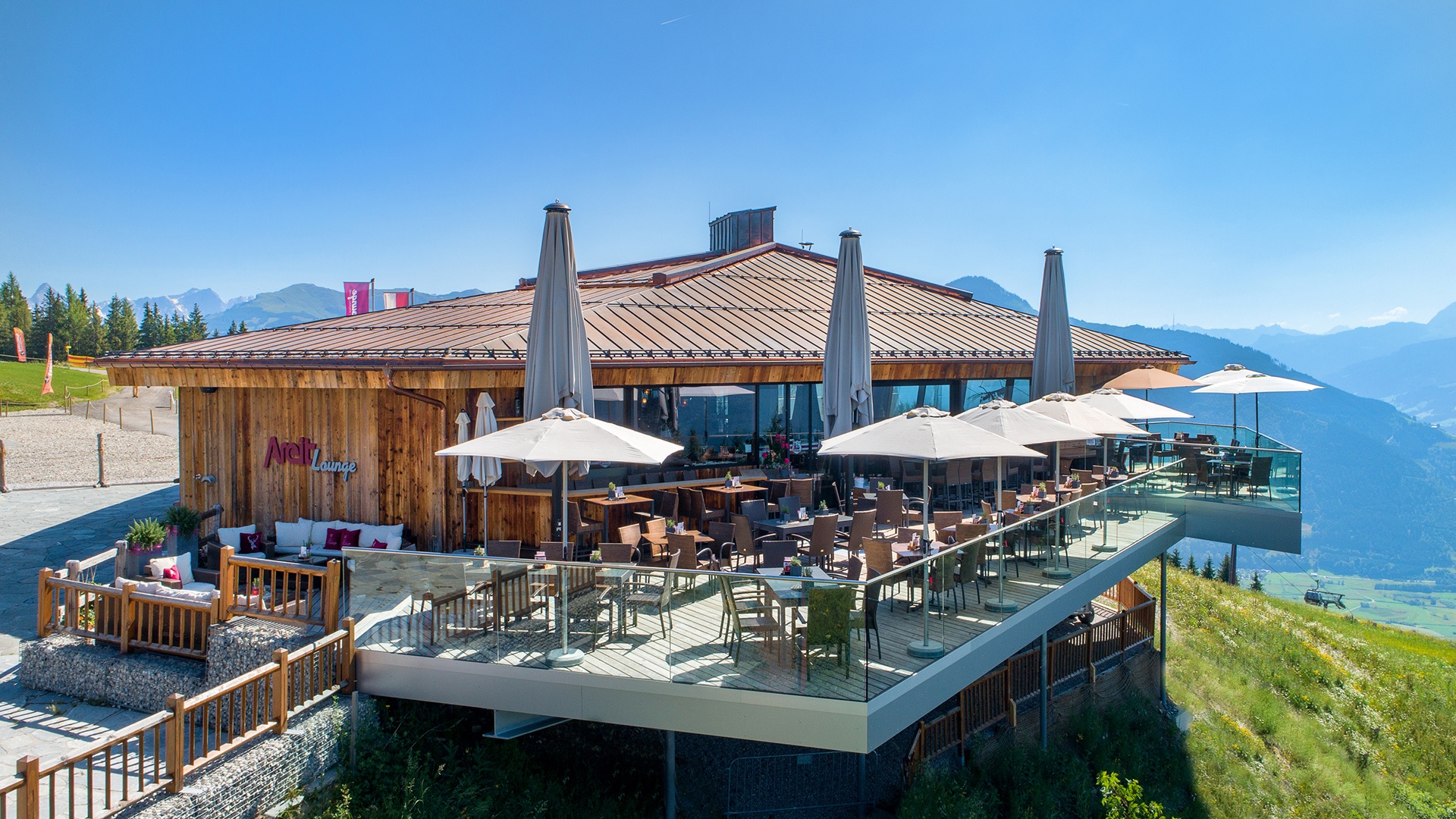 Areitlounge with panoramic terrace and fantastic view
