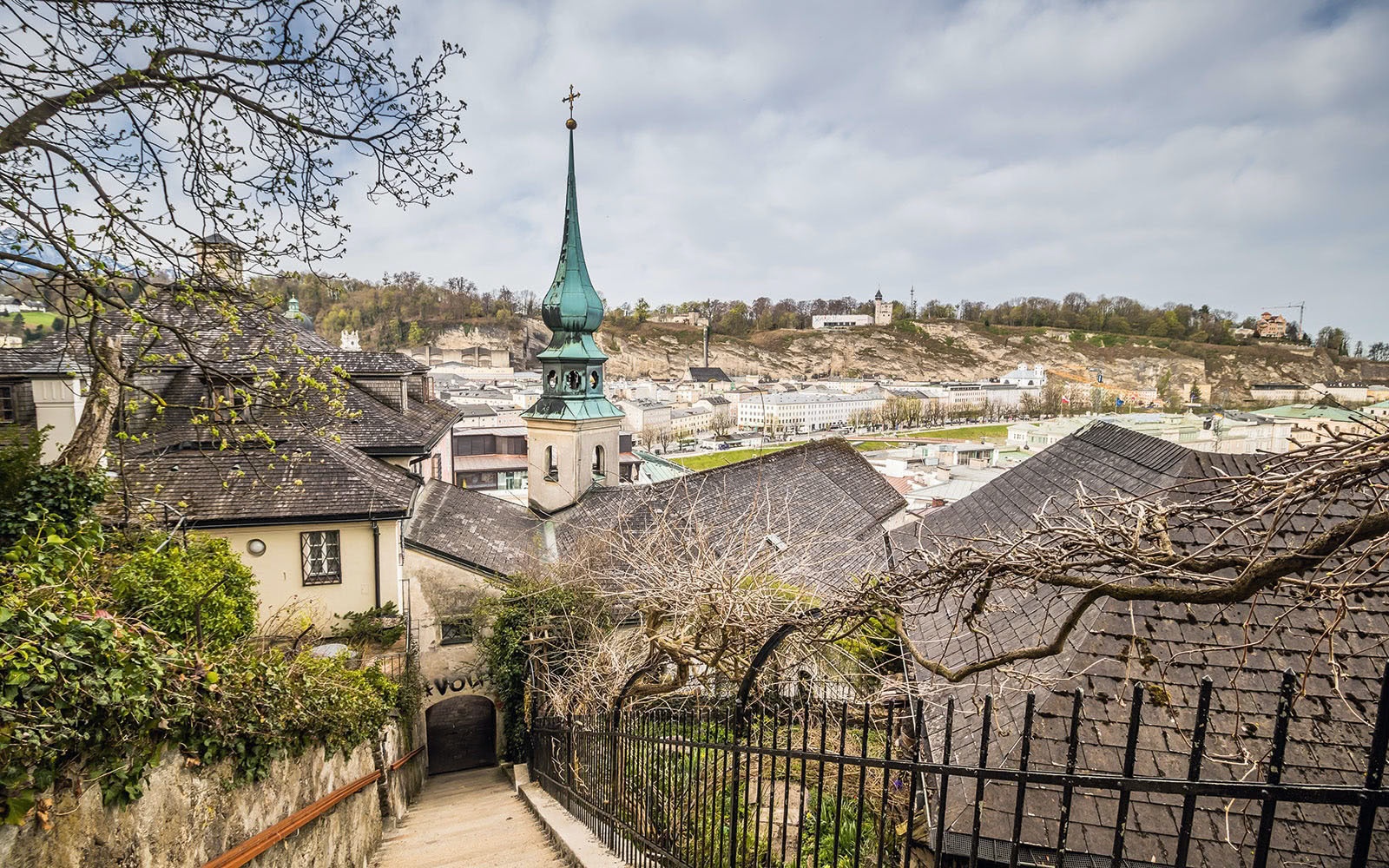 View of Salzburg, city route