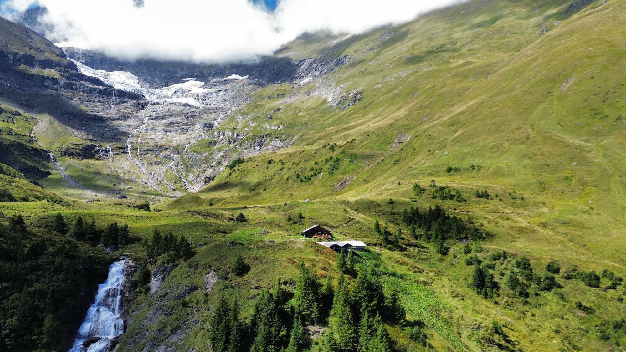 Walcherkees Gletscher und Wasserfall
