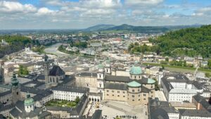 Ausblick von der Festung Hohensalzburg auf Salzburg